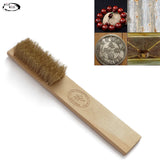 Copper Wire Brush with Wooden Handle for Soft Metals