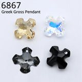 Austrian Crystal 6867 Greek Cross Pendant Rhinestone for Jewelry Making