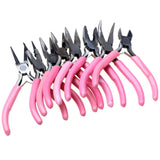 Anti-Slip Pink Handle Jewelry Pliers for DIY Accessories