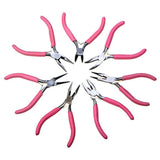 Anti-Slip Pink Handle Jewelry Pliers for DIY Accessories