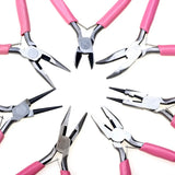 Anti-Slip Pink Handle Jewelry Pliers for DIY Accessories
