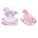 Pink Pony Velvet Jewelry Box for Rings Necklace