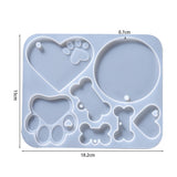Dog Tag Bone Keychain Silicone Mould for DIY Epoxy Resin Crafts