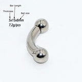 Curved Barbell Ear Lobe PA Piercing Jewelry Stainless Steel Silver
