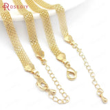 1 Piece 24K Copper Necklaces Finished Chains 42.5CM