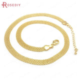 1 Piece 24K Copper Necklaces Finished Chains 42.5CM