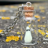 Glow In The Dark Adopt A Ghost Necklace Halloween Jewellery Pet Ghost