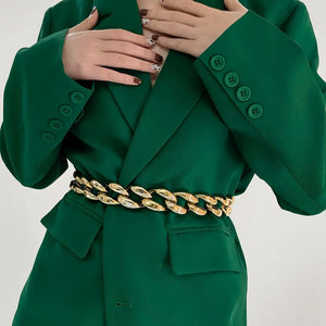 Acrylic Geometric Buckle Waist Chain Belt For Dress