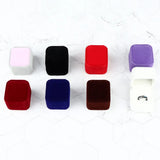Velvet Red Double-faced Jewelry Wedding Ring Display Case