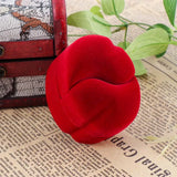 Velvet Red Double-faced Jewelry Wedding Ring Display Case