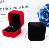 Velvet Red Double-faced Jewelry Wedding Ring Display Case