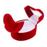 Velvet Red Double-faced Jewelry Wedding Ring Display Case