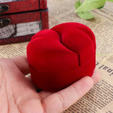 Velvet Red Double-faced Jewelry Wedding Ring Display Case