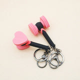 Kpop Pink Love Hammer Keychain Car Accessories Key Chain Keychains Women Pendant