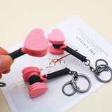 Kpop Pink Love Hammer Keychain Car Accessories Key Chain Keychains Women Pendant