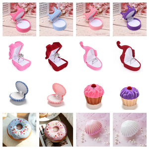 Velvet Jewelry Box Wedding Ring Box, 24 styles