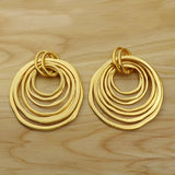Matt Large Hollow Open 7 Circles Charms Pendants for Necklace Jewellery Making