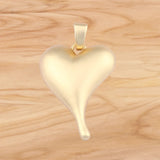 Matt Large Love Heart Charms Pendants for DIY Necklace Jewelry Making 70x42mm