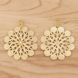 Matte Large Flower Charms Pendants for DIY Necklace Making 60x60mm