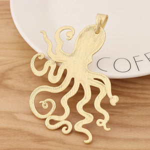 Matte Octopus Squid Charms Pendant Nautical Steampunk for Necklace Making