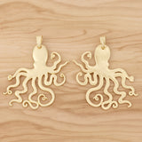Matte Octopus Squid Charms Pendant Nautical Steampunk for Necklace Making
