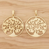 Matte Tree Charm Pendant 62x62mm for Necklace Making