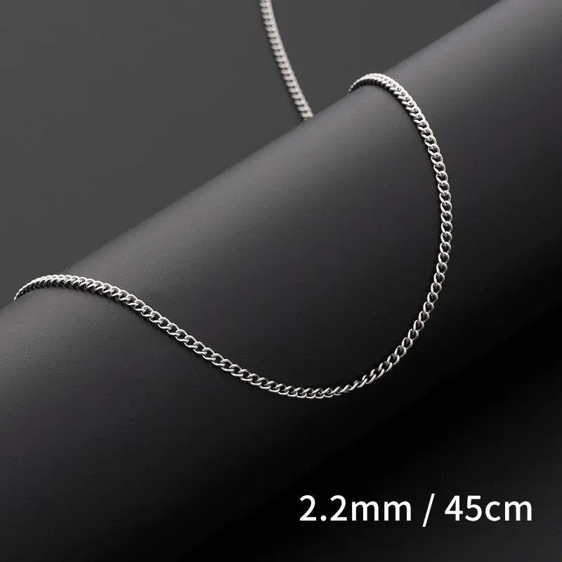 Metal Necklace Stainless Steel Side Chain Twisted Fine Ornaments