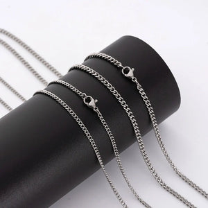 Metal Necklace Stainless Steel Side Chain Twisted Fine Ornaments