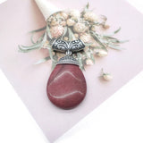 Natural Stone Drop Shape Pendant Vintage Women's Necklace