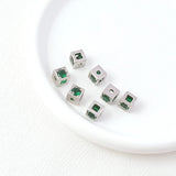 14K Copper Clad K Colored Zirconium Square Spacer Beads DIY Jewelry Materials