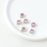 14K Copper Clad K Colored Zirconium Square Spacer Beads DIY Jewelry Materials