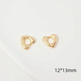 14K Copper Clad K Peach Heart Zircon Double Hang DIY Jewelry Materials