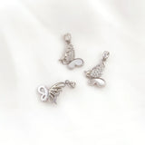 14K Copper Clad K Shell Oval Butterfly Pendant DIY Jewelry