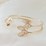 14K Copper-Clad Butterfly Bracelet with Needle Tray Semi-Finished Jewelry DIY