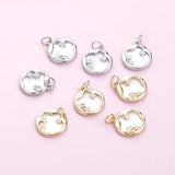 14k Copper Clad Round Shell Star Pendant for DIY Jewelry
