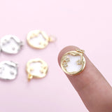 14k Copper Clad Round Shell Star Pendant for DIY Jewelry