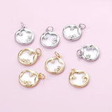 14k Copper Clad Round Shell Star Pendant for DIY Jewelry