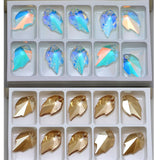 Original Austrian Crystals 6735 Leaf Pendant Loose Beads Rhinestone