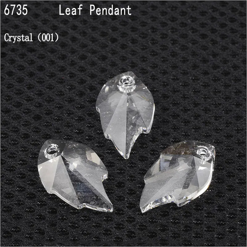 Original Austrian Crystals 6735 Leaf Pendant Loose Beads Rhinestone