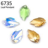 Original Austrian Crystals 6735 Leaf Pendant Loose Beads Rhinestone