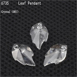 Original Austrian Crystals 6735 Leaf Pendant Loose Beads Rhinestone
