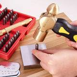 Portable Brass Metal Stamping Hammer for DIY Crafts