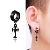 Punk Stainless Steel Ear Clip Earrings Non Piercing Gothic Jewelry