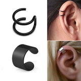 Punk Gothic Stainless Steel Ear Clip Earrings