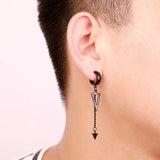 Punk Stainless Steel Ear Clip Earrings Non Piercing Gothic Jewelry
