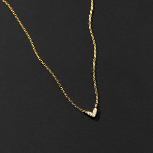 Crystal Heart Pendant Necklace 925 Sterling Silver Jewelry