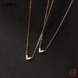 Crystal Heart Pendant Necklace 925 Sterling Silver Jewelry