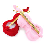 Velvet Cello Holder Jewelry Box for Rings & Earrings