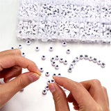 Resin Set Flat Round Letter English Alphabet Beads Box Diy Bracelet