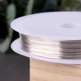 0.2-0.8mm Metal Craft Coil Copper Wire for DIY Jewelry Making - Silver